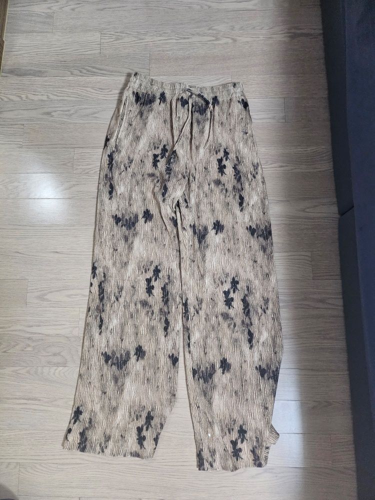 MUSINSA | EN OR SMUDGE VELOUR BANDING PANTS - BEIGE