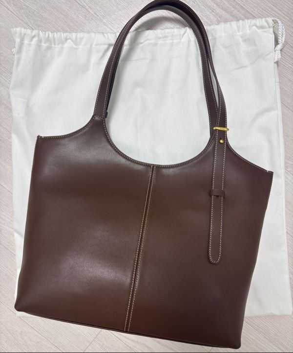 MUSINSA公式 | DEMERIEL 90 Veneta Bag Medium Wood Brown