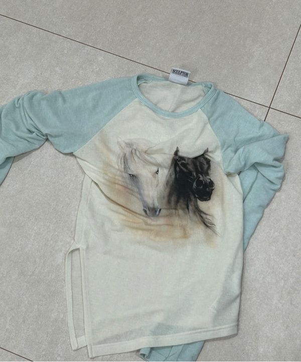 MUSINSA | SCULPTOR Howdy Raglan Tee Peach