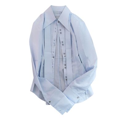 MUSINSA | SCULPTOR Tie Button Down Shirt Classic Blue