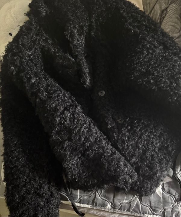 MUSINSA公式 | COYSEIO HAIRY FUR JACKET BLACK