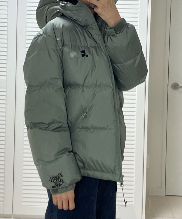 MUSINSA公式 | REST&RECREATION 2WAY HOOD DOWN JACKET - KHAKI
