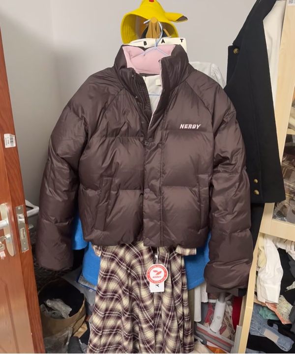 ●NERDY● WOMEN'S ESSENTIAL GLOSSY DOWN JACKET MUSINSA | NERDY Women's Essential Glossy Down Jacket (Black