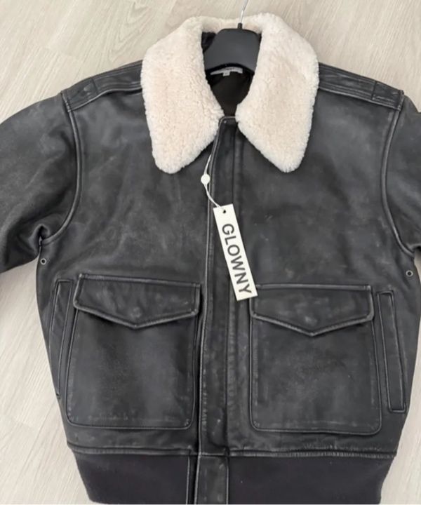 ジャケット・アウター Glowny AIR FORCE LEATHER JACKET GLOWNY/グロウニー】 AIR FORCE LEATHER JACKET（ミリタリージャケット