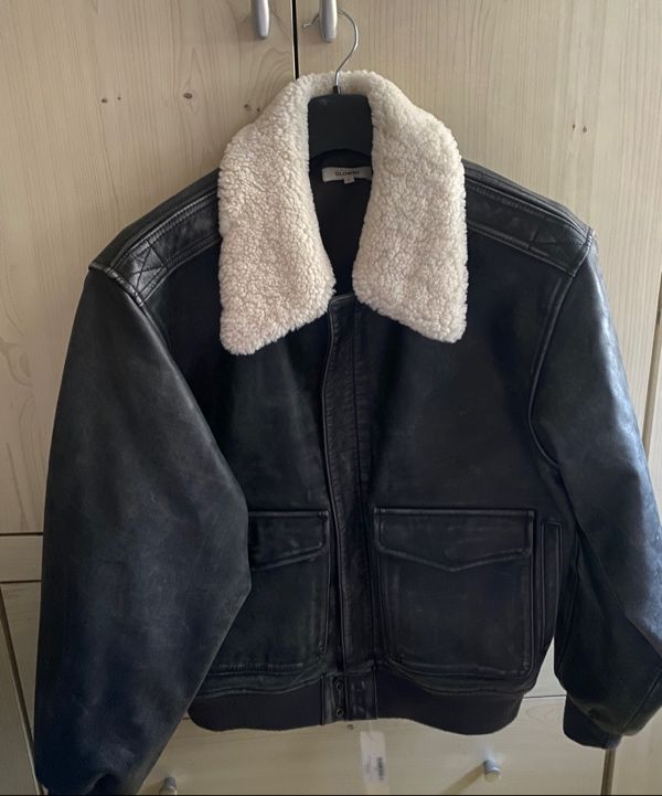 ◆GLOWNY◆ AIR FORCE LEATHER JACKET WASHED BLACK GY24FAJP002 MUSINSA公式 | GLOWNY AIR FORCE LEATHER JACKET (WASHED BLACK)