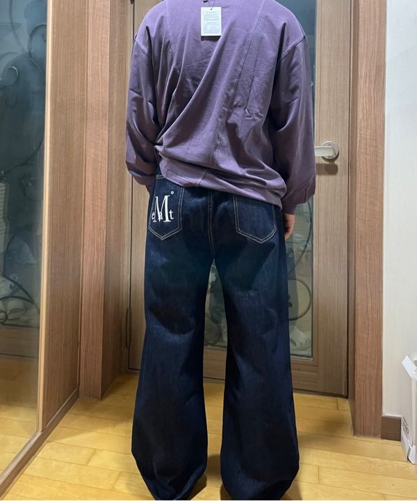【MUCENT】★韓国大人気★Maxi Back Pocket Big Logo Denim 2色 MUSINSA | MUCENT Maxi Back Pocket Big Logo Denim Unisex (2