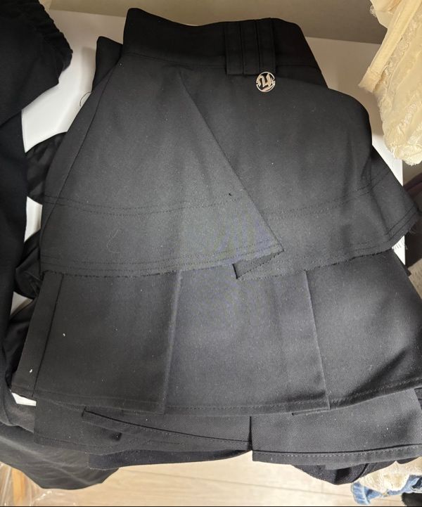 MUSINSA | FLAREUP Layered Pleats Skirt (FL-242_Charcoal)