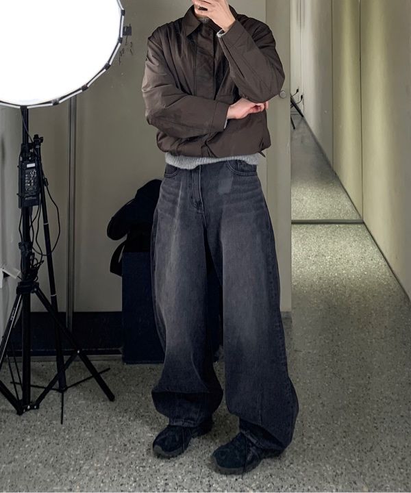 MUSINSA | MILLO ARCHIVE Crop Silhouette Knit [Melange Gray]