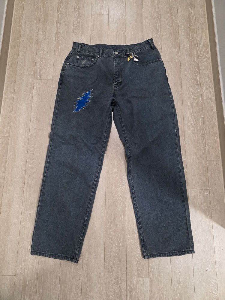 thisisneverthat デニム　ブラック　Mサイズ MUSINSA公式 | thisisneverthat® GD Lightning Relaxed Jeans Black