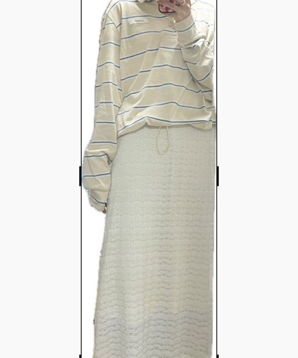 MUSINSA | GLOWNY TERRY PK LONG SLEEVE (CREAM)