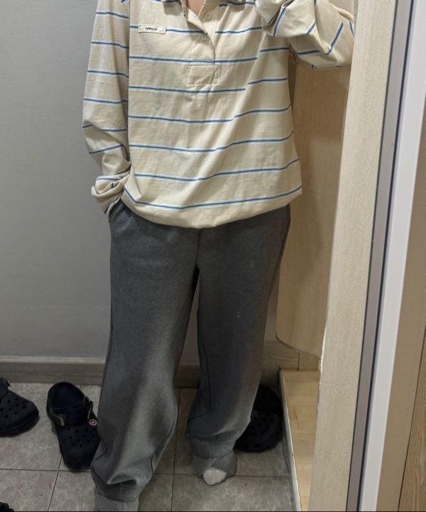 MUSINSA公式 | GLOWNY TERRY PK LONG SLEEVE (CREAM)