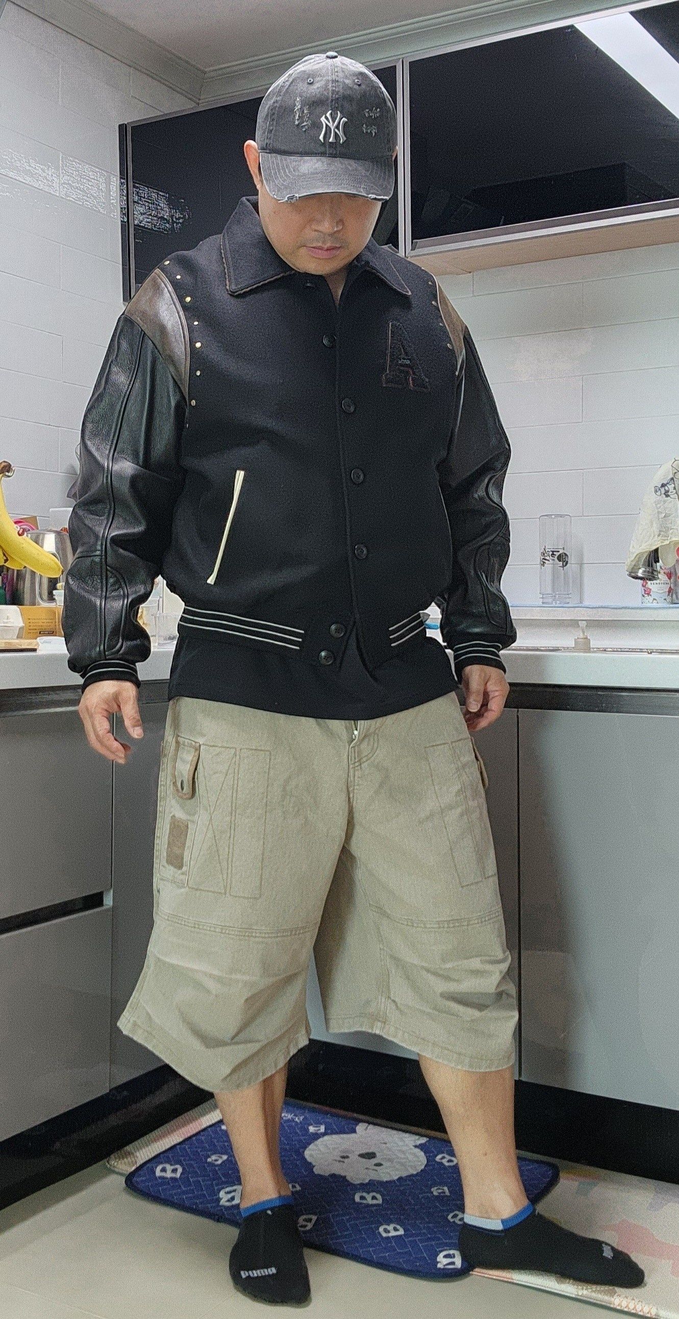 MUSINSA公式 | ANDERSSON BELL A Patch Wool & Leather Varsity Jacket