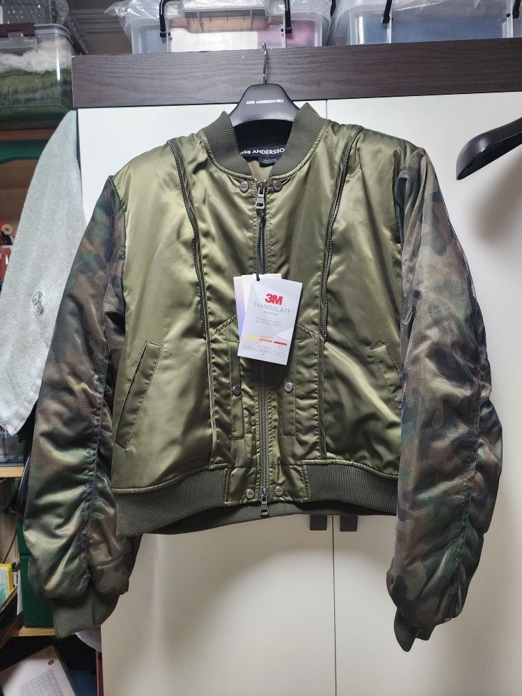 MUSINSA | ANDERSSON BELL Unisex mesh sleeve bomber jacket