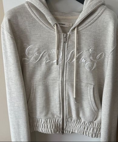 MUSINSA公式 | GLOWNY BONNIE CROP ZIP UP (OATMEAL)