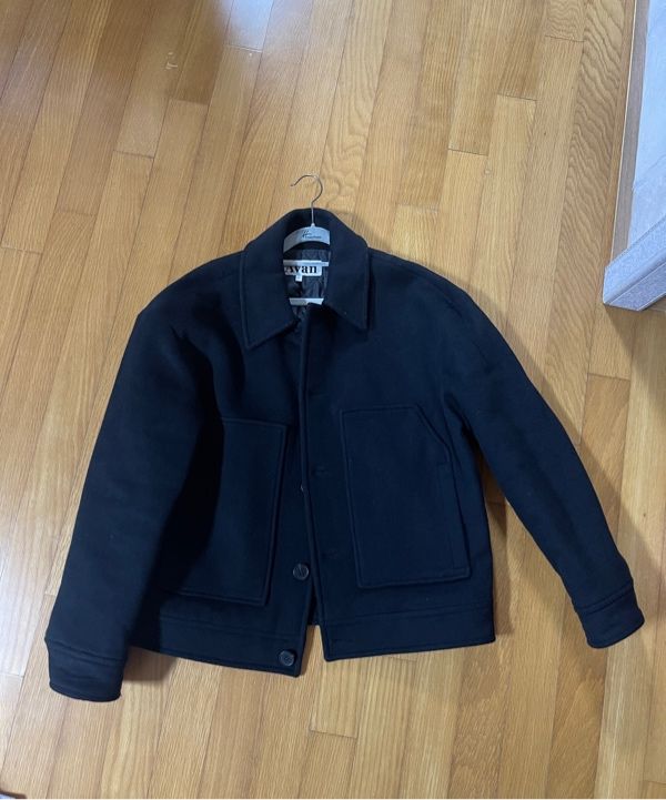 MUSINSA | AVANDRESS Fore Wool Collar Handmade Jacket BLACK