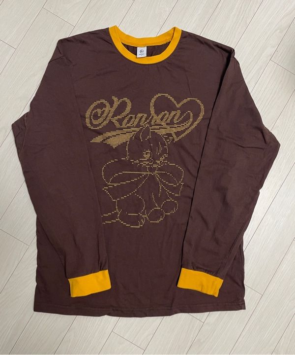 MUSINSA | RONRON ALPHABET SKETCH CAT RINGER LONG SLEEVE