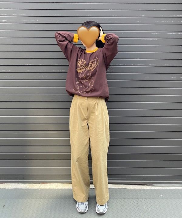MUSINSA | RONRON ALPHABET SKETCH CAT RINGER LONG SLEEVE