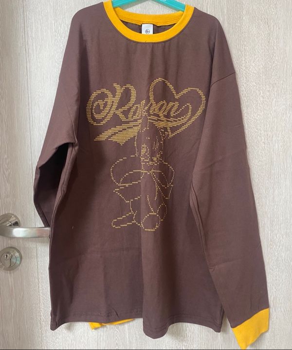 MUSINSA | RONRON ALPHABET SKETCH CAT RINGER LONG SLEEVE