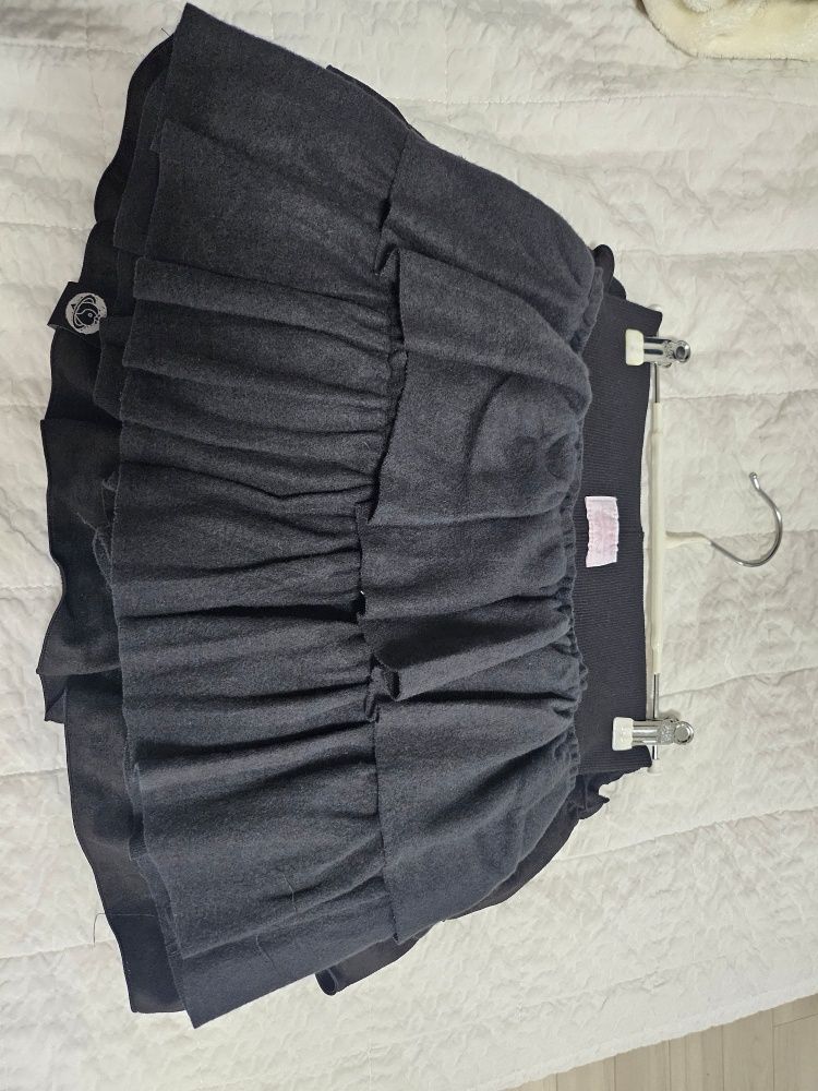 MUSINSA | RONRON ANGORA CANCAN RUFFLE PANTSKIRT BLACK