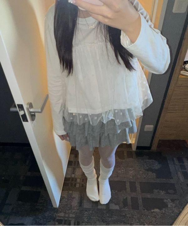 ショートパンツ RONRON ANGORA CANCAN RUFFLE PANTSKIRT GREY MUSINSA | RONRON CANCAN RUFFLE PANTSKIRT GREY