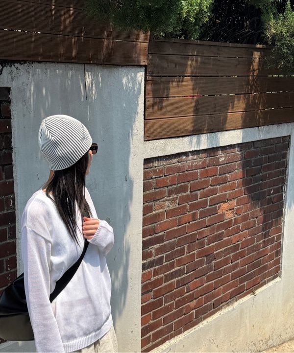【AJO AJOBYAJO】24FW★ [PBA] Tribal AJO Two Tone Beanie PBA] Tribal AJO Two Tone Beanie [GREY] - AJOBYAJO