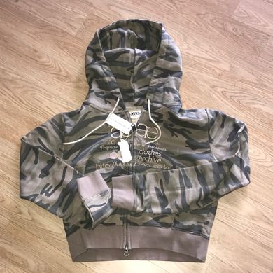 MUSINSA | AEAE WEB LOGO CROP HOOD ZIP UP [CAMO BEIGE]