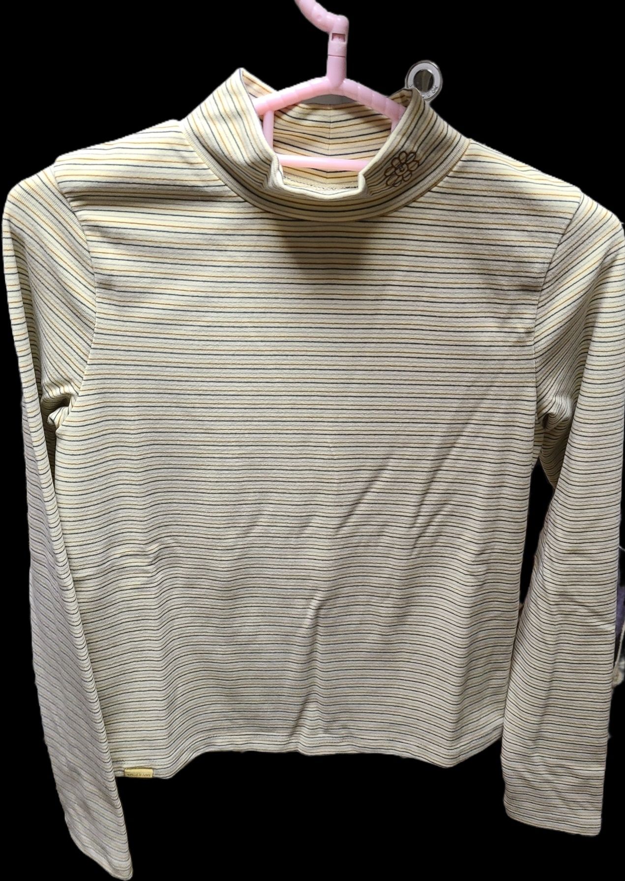 【THE MOZZ】Willy Unneck Striped T-Shirt Zig Zag Stripe Short Sleeve Mockneck T-shirt - Black – Brain