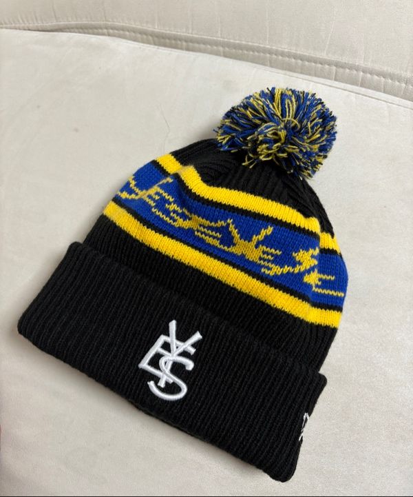 24FW★YESEYESEE x Newera★Y.E.S Jacquard Pompon Knit Beanie MUSINSA | YESEYESEE YESEYESEE x Newera Y.E.S Jacquard Pompon