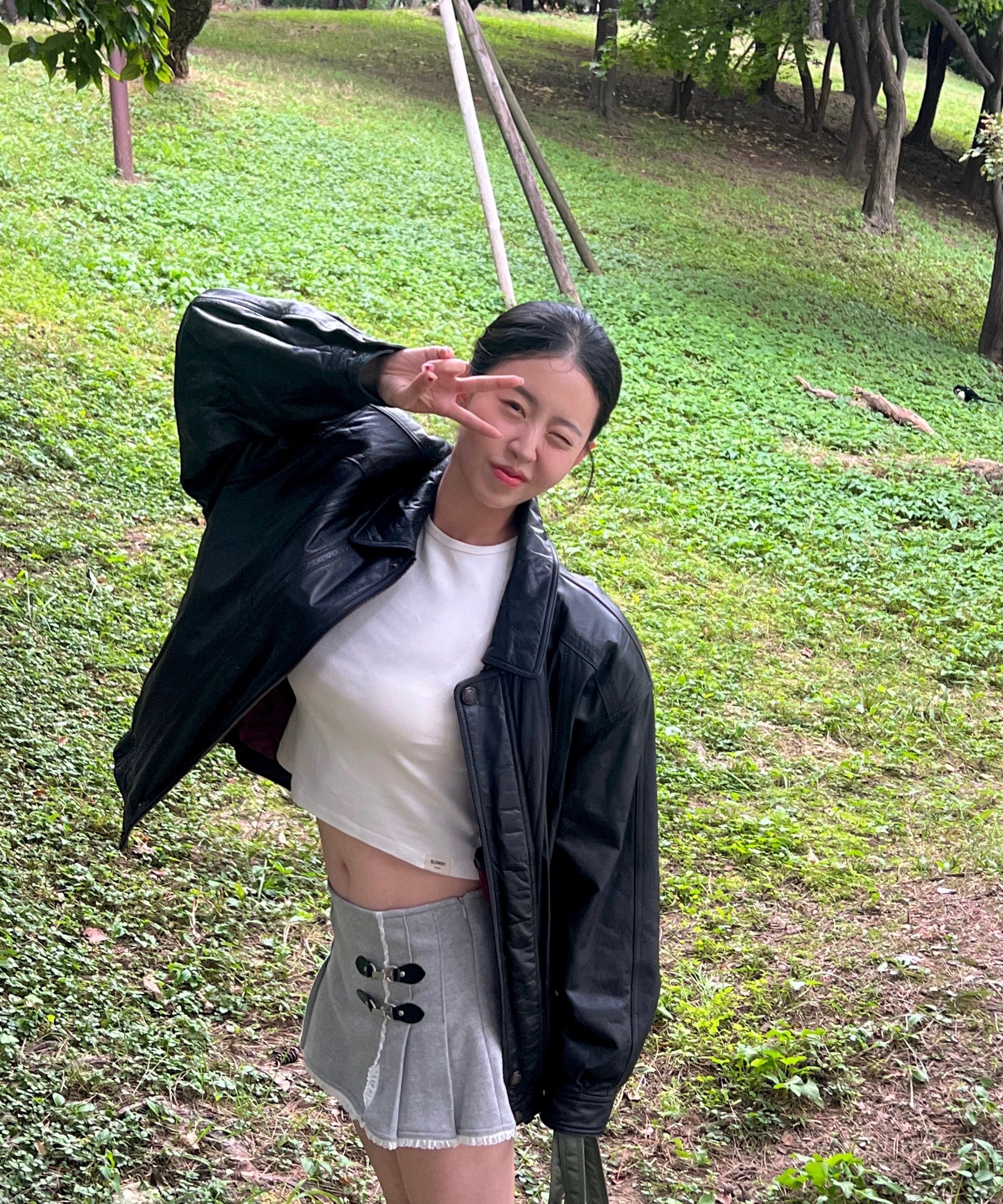 【GLOWNY】24F/W★CIAO BUCKLE MINI SKIRT (S,M) GLOWNY Ciao Buckle Mini Skirt - Gray | International Store