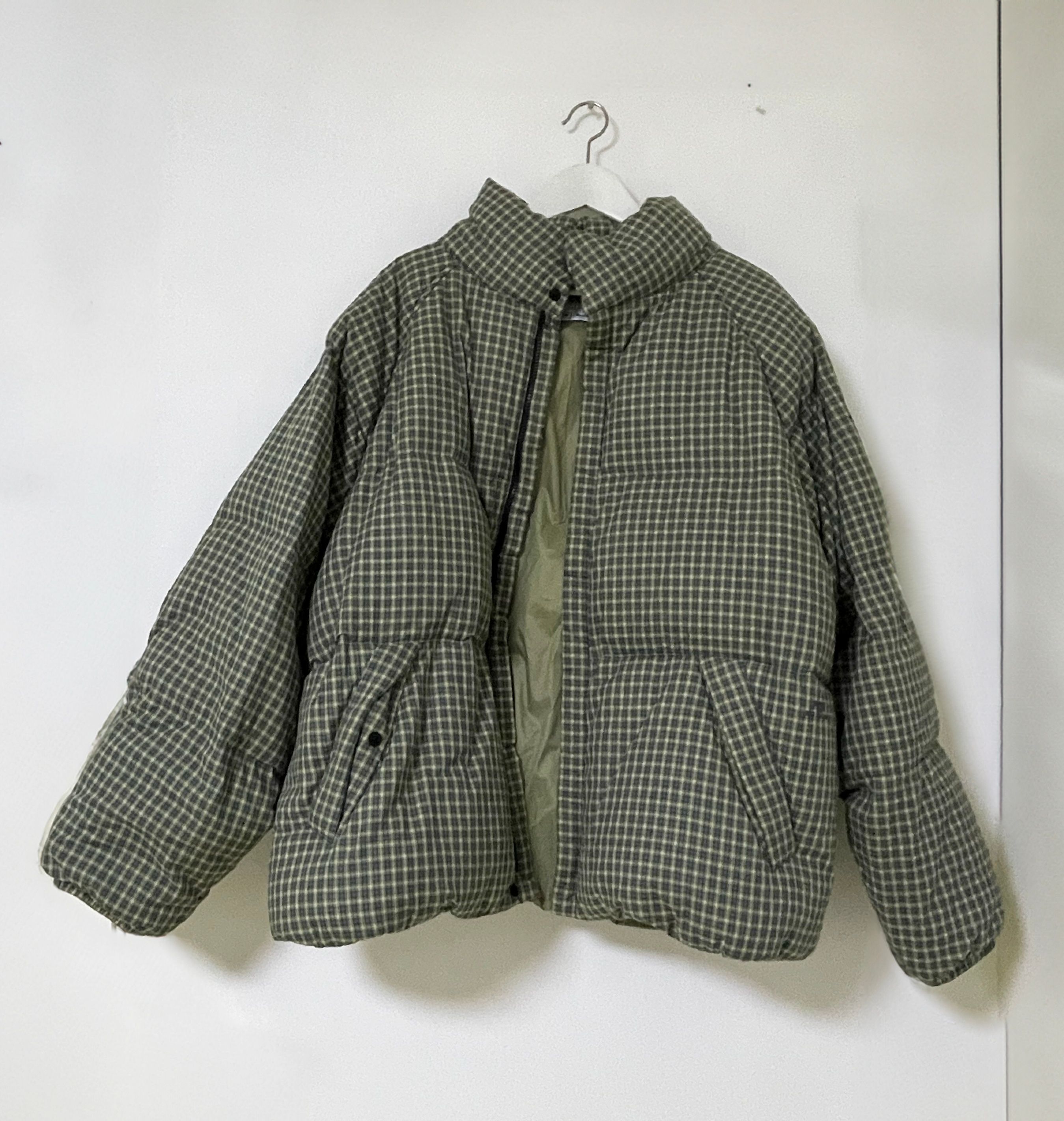 MUSINSA | NICE GHOST CLUB FFATS CHECK DOWN PUFFER_BROWN