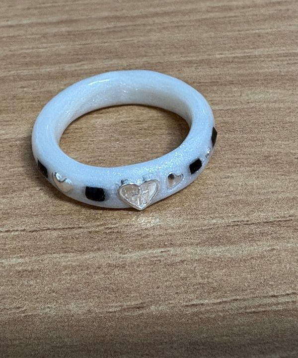 MUSINSA公式 | NFF heart term ring-white