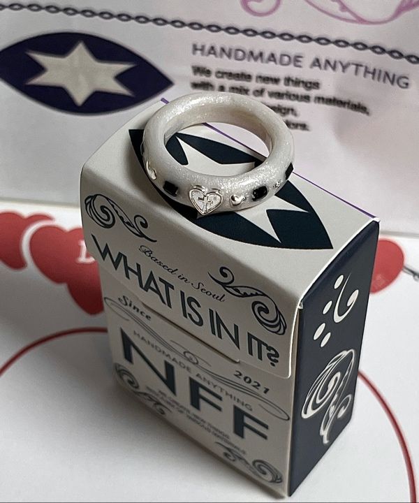 MUSINSA公式 | NFF heart term ring-white