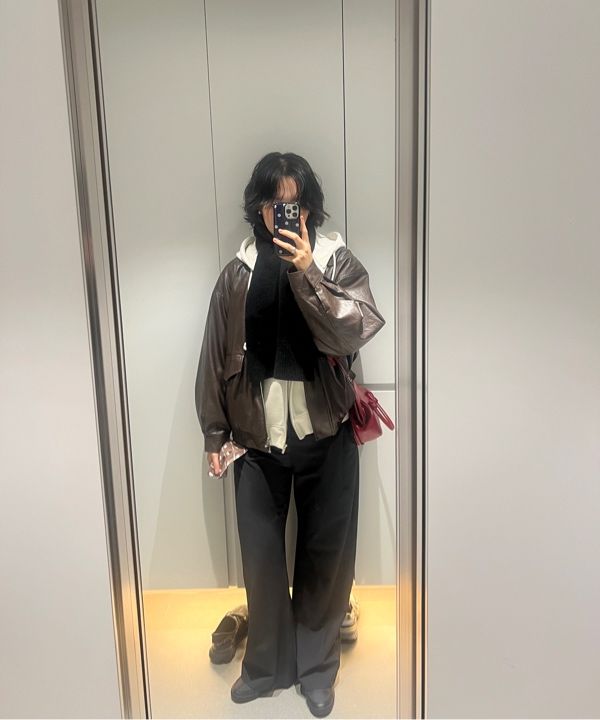 韓国商品/ROCKCAKE Overfit Leather Blouson Jacket MUSINSA | ROCKCAKE Overfit Leather Blouson Jacket - Black