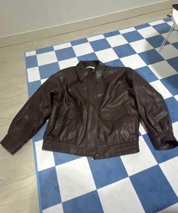 アウターその他 ROCKCAKE Overfit Leather Blouson Jacket Black RC24JK01200 MUSINSA | ROCKCAKE Overfit Leather Blouson Jacket - Black