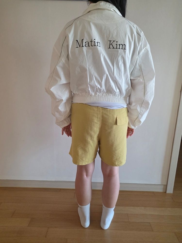 MUSINSA公式 | MATIN KIM MATIN COATING CROP BLOUSON IN IVORY