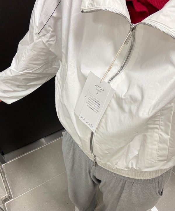 MUSINSA公式 | MATIN KIM MATIN COATING CROP BLOUSON IN IVORY