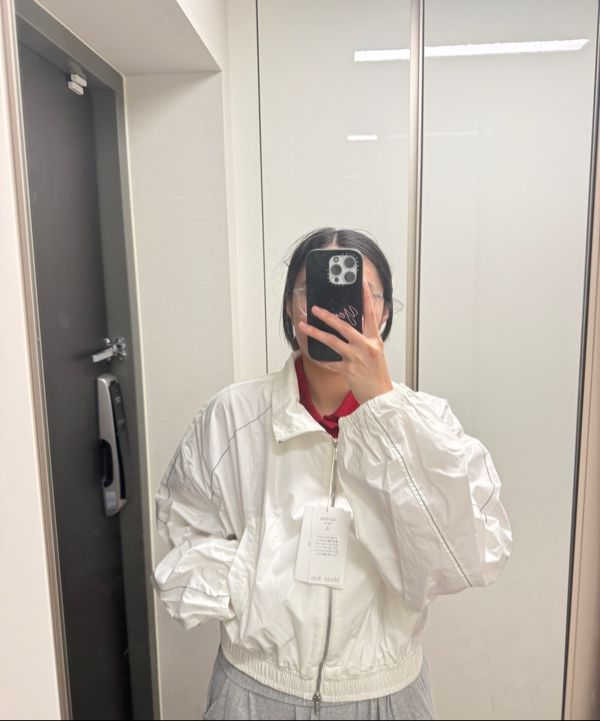 MUSINSA公式 | MATIN KIM MATIN COATING CROP BLOUSON IN IVORY