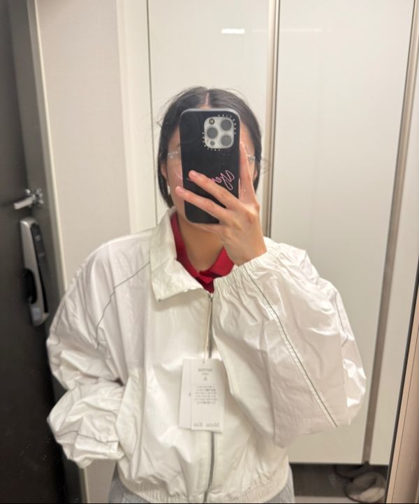 MUSINSA公式 | MATIN KIM MATIN COATING CROP BLOUSON IN IVORY