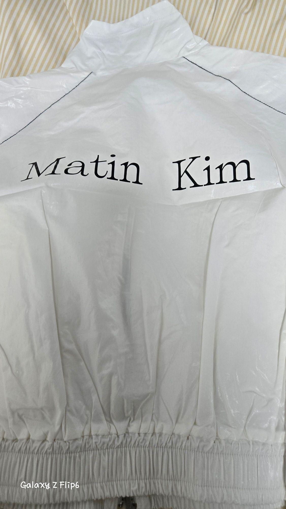 MUSINSA公式 | MATIN KIM MATIN COATING CROP BLOUSON IN IVORY