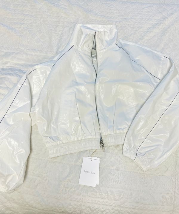 MUSINSA公式 | MATIN KIM MATIN COATING CROP BLOUSON IN IVORY