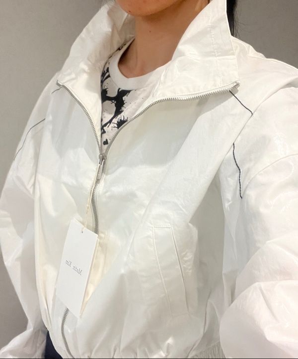 MUSINSA公式 | MATIN KIM MATIN COATING CROP BLOUSON IN IVORY