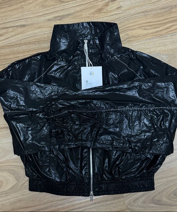 MUSINSA | MATIN KIM MATIN COATING CROP BLOUSON IN BLACK