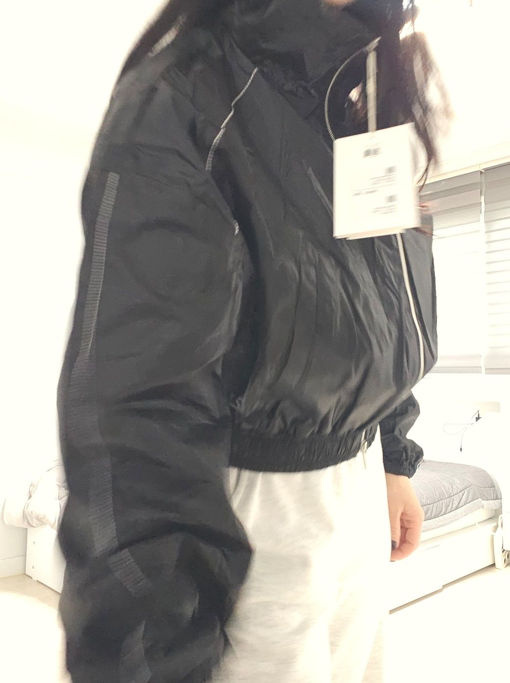 MUSINSA | MATIN KIM MATIN COATING CROP BLOUSON IN BLACK