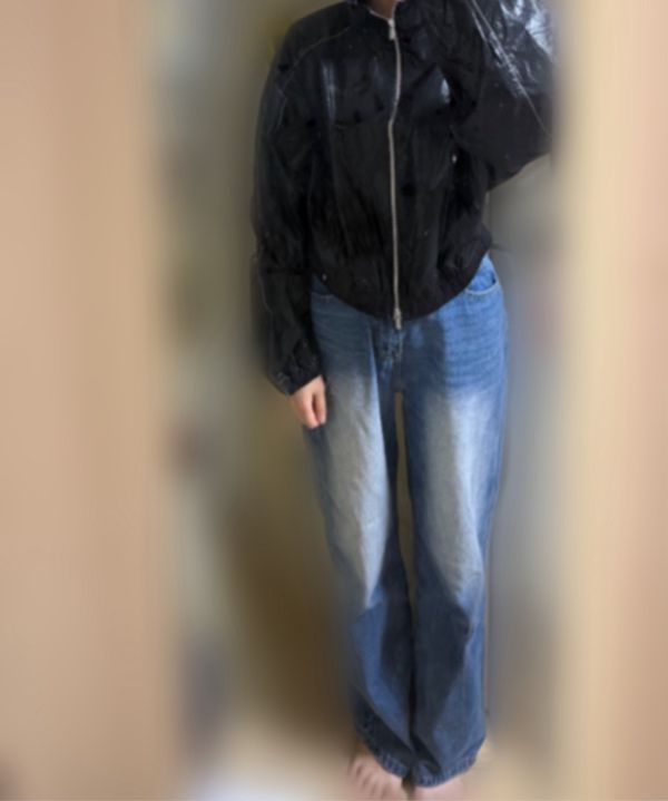 MUSINSA | MATIN KIM MATIN COATING CROP BLOUSON IN BLACK