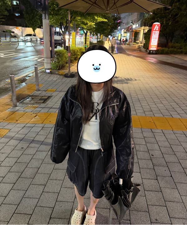 MUSINSA公式 | MATIN KIM MATIN COATING CROP BLOUSON IN BLACK
