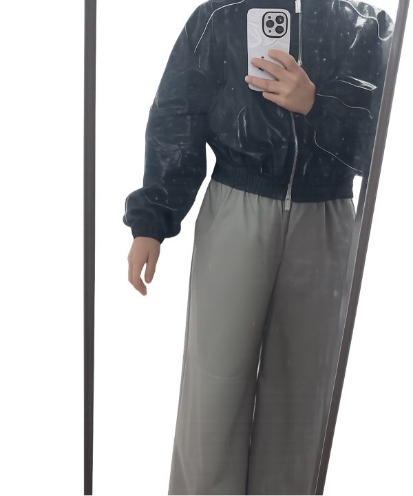 MUSINSA公式 | MATIN KIM MATIN COATING CROP BLOUSON IN BLACK