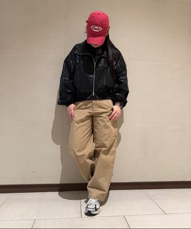 MUSINSA公式 | MATIN KIM MATIN COATING CROP BLOUSON IN BLACK