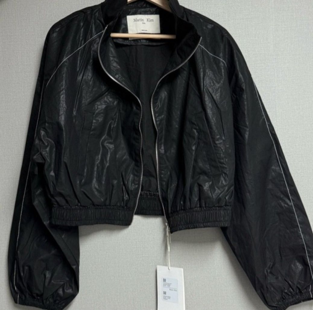 ジャケット・アウター Matin Kim blouson jacket Free size MUSINSA | MATIN KIM MATIN COATING CROP BLOUSON IN BLACK