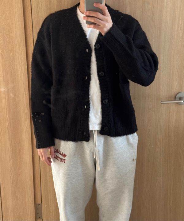 【COOR】 Hairy Alpaca V Neck Cardigan /追跡付 MUSINSA公式 | COOR Hairy Alpaca V Neck Cardigan (Melange