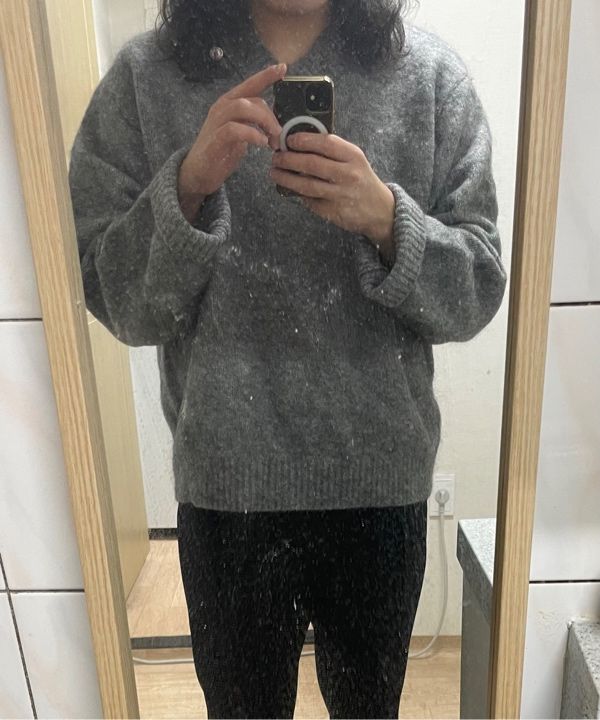 トップス SATUR Mohair Pullover Knit Melange Grey MUSINSA | SATUR Essen Two Tone Mohair Pullover Knit Melange Grey